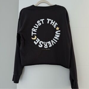 Spiritual Gangster, Trust the Universe Sweatshirt, grey, cropped, Size: L